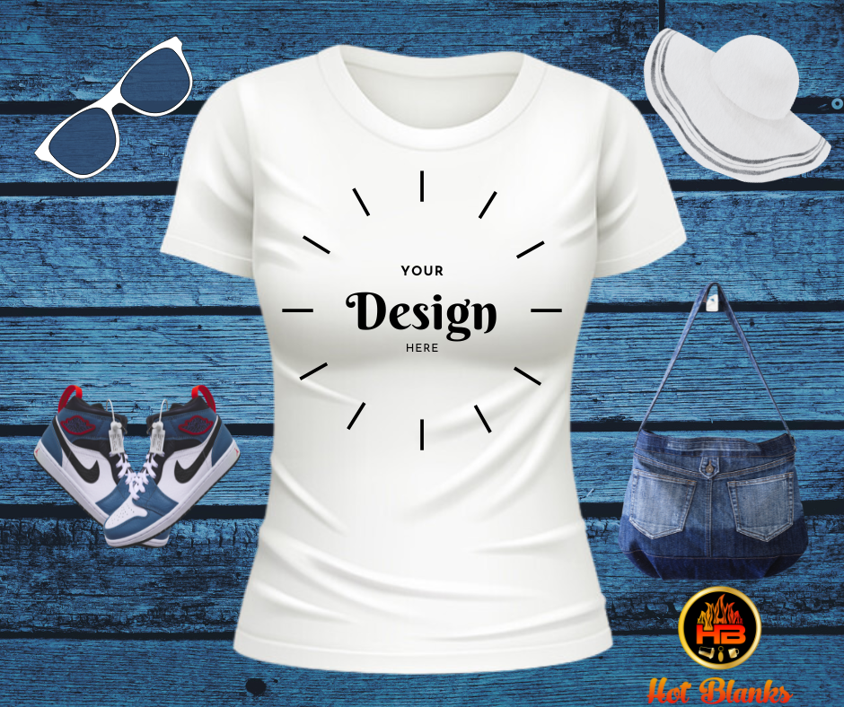 Denim Woodgrain T-shirt Mock-Up