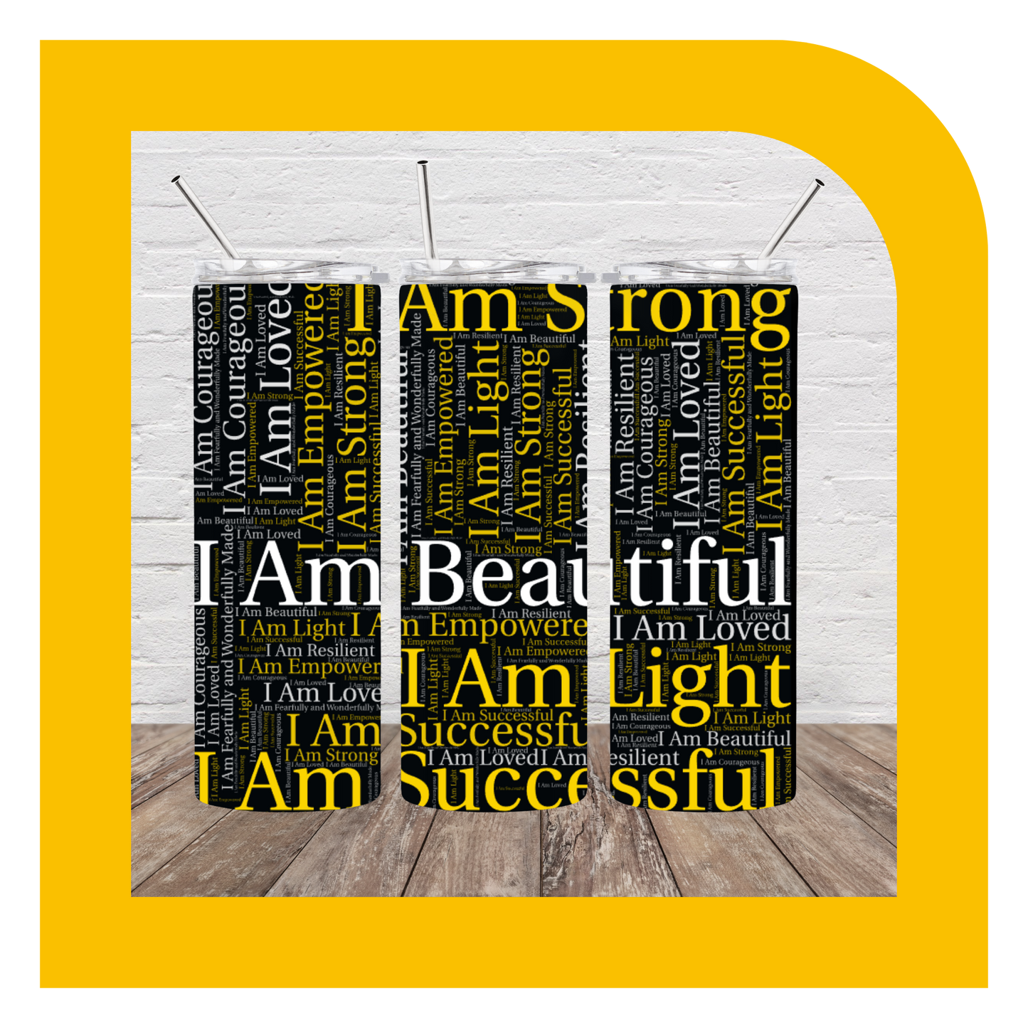 Positive Affirmation Tumbler PNG