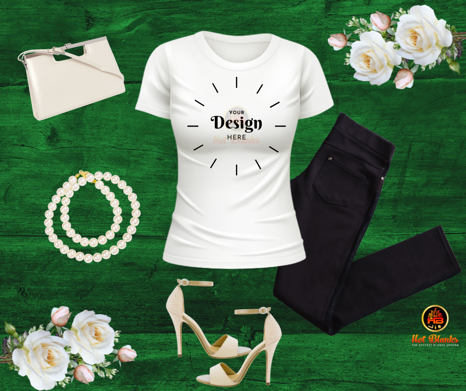 Green Woodgrain T-Shirt Mock-Up
